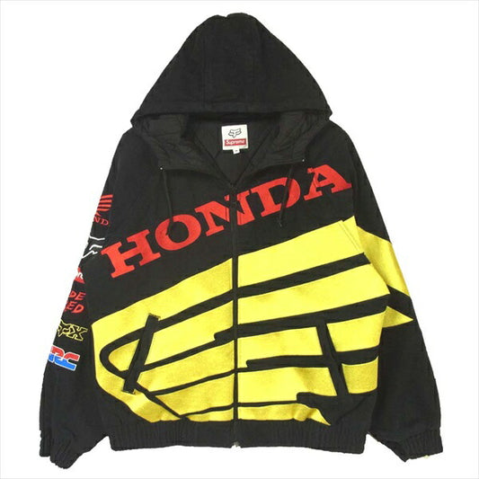 Supreme シュプリーム 19AW Honda Fox Racing Puffy Zip Up Jacket 中綿 ジャケット ブラック系 M【中古】