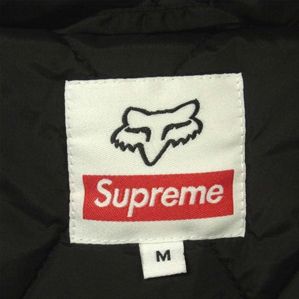Supreme シュプリーム 19AW Honda Fox Racing Puffy Zip Up Jacket 中綿 ジャケット ブラック系 M【中古】