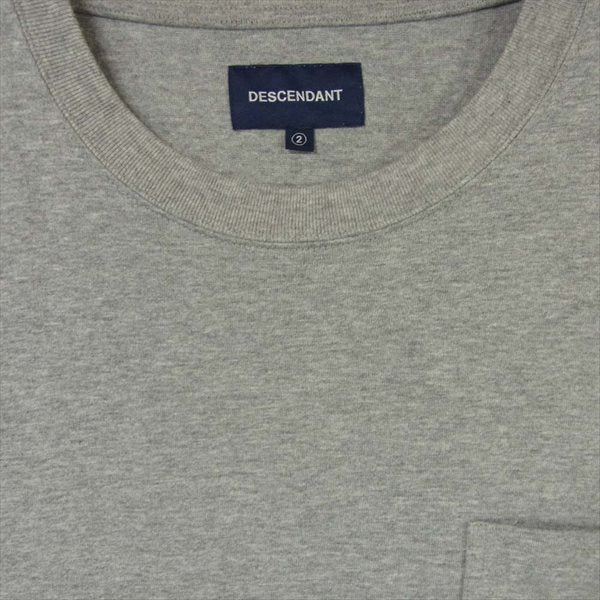 DESCENDANT ディセンダント MILITIA LAYERD TEE ミリティア レイヤード 日本製 コットン Tシャツ グレー系 2【中古】