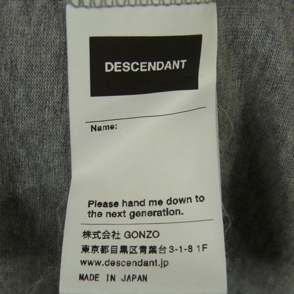 DESCENDANT ディセンダント MILITIA LAYERD TEE ミリティア レイヤード 日本製 コットン Tシャツ グレー系 2【中古】