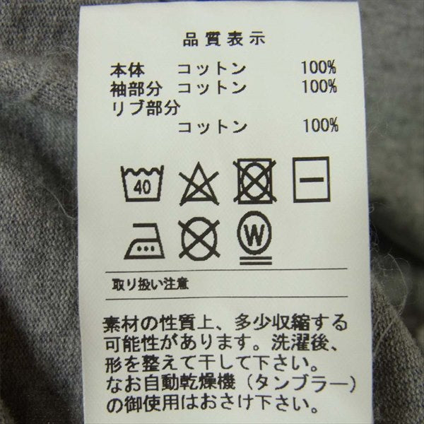 DESCENDANT ディセンダント MILITIA LAYERD TEE ミリティア レイヤード 日本製 コットン Tシャツ グレー系 2【中古】