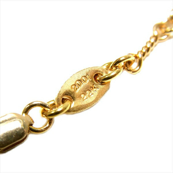 CHROME HEARTS クロムハーツ（原本有） 国内正規店原本付属 CHROME HEARTS 22K NECKCHAIN T18 18インチ ツイスト チェーン ゴールド ネックレス ゴールド系【美品】【中古】