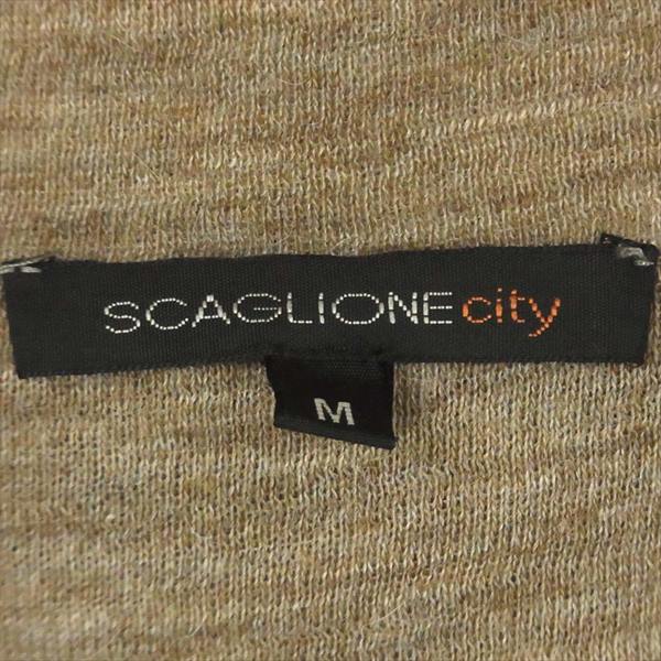 SCAGLIONE スカリオーネ CITY 2B ニット カーディガン レディース テーラードジャケット ブラウン系 M【中古】