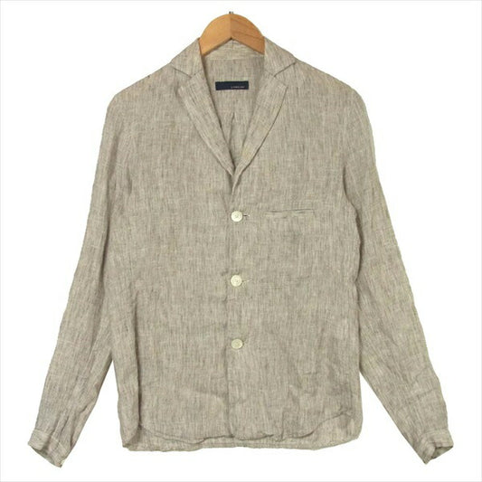 LARDINI ラルディーニ 国内正規品 イタリア製 102 2B コットン シャツ ジャケット グレー系 XXS【中古】