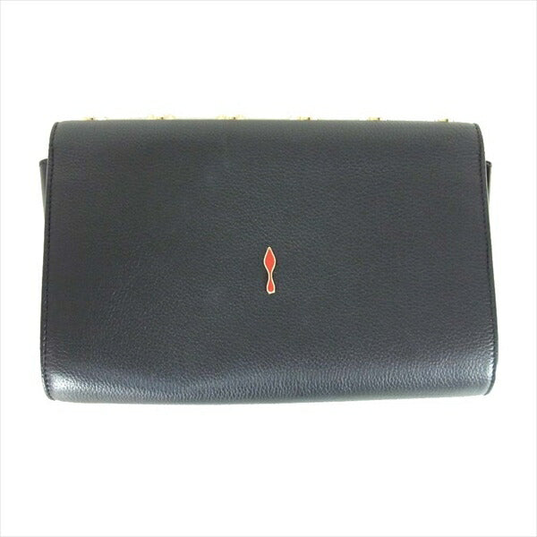 Christian Louboutin クリスチャンルブタン 1175018 Paloma Clutch パロマ チェーンウォレット クラッチ ショルダー バッグ 黒系【中古】