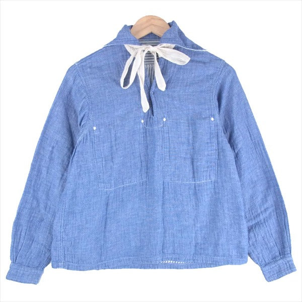 KAPITAL キャピタル コットン 二重セーラー シャツ レディース カットソー 青系 XS【中古】