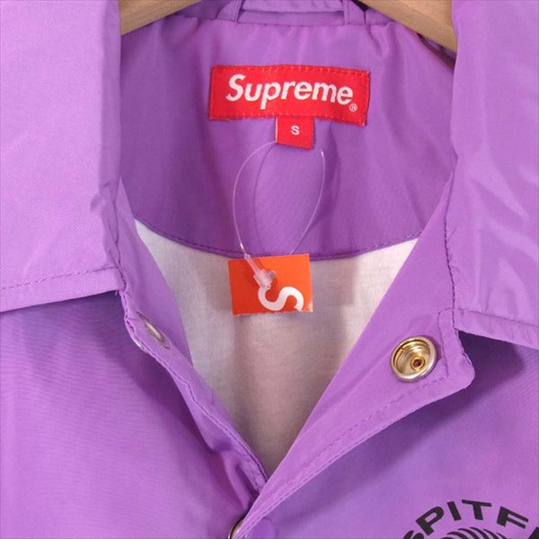 Supreme シュプリーム スピリットファイア Spitfire 18SS Coach Jacket コーチジャケット ブルゾン パープル系 S【極上美品】【中古】