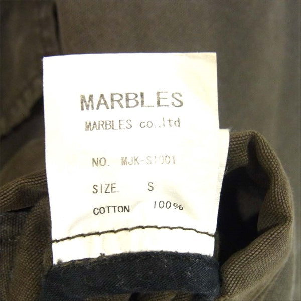 MARBLES マーブルズ スタッズ M-65 ミリタリー ジャケット ポケット ジップ カーキ(オリーブグリーン)系 S【中古】