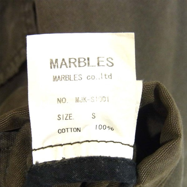 MARBLES マーブルズ スタッズ M-65 ミリタリー ジャケット ポケット ジップ カーキ(オリーブグリーン)系 S【中古】