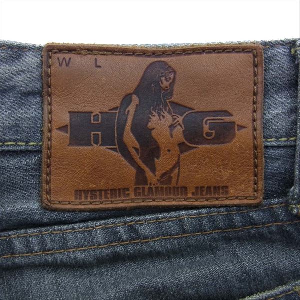 HYSTERIC GLAMOUR ヒステリックグラマー 4AP-2011 スタッズ ブラック デニム パンツ ブラック系 28【中古】