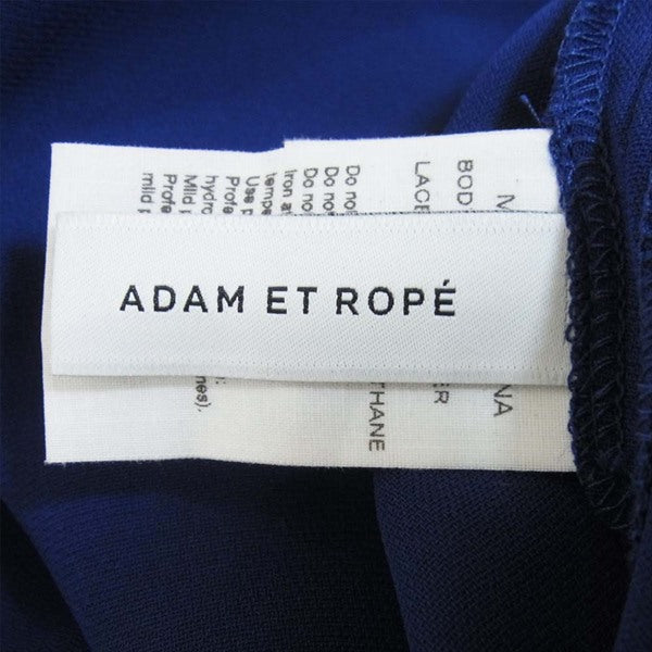 Adam et Rope' アダムエロペ GAY-28040 レーススリーブ ロンパース レディース オールインワン 青系 F【美品】【中古】