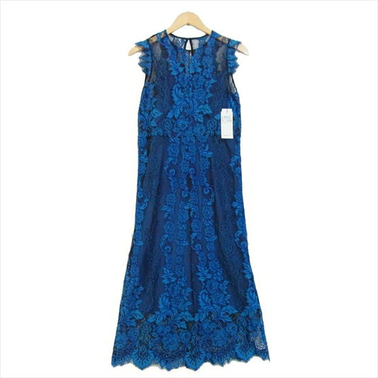 FRAY I.D フレイアイディー FWF0183101 レース ロング レディース ワンピース 青系 1【新古品】【未使用】【中古】