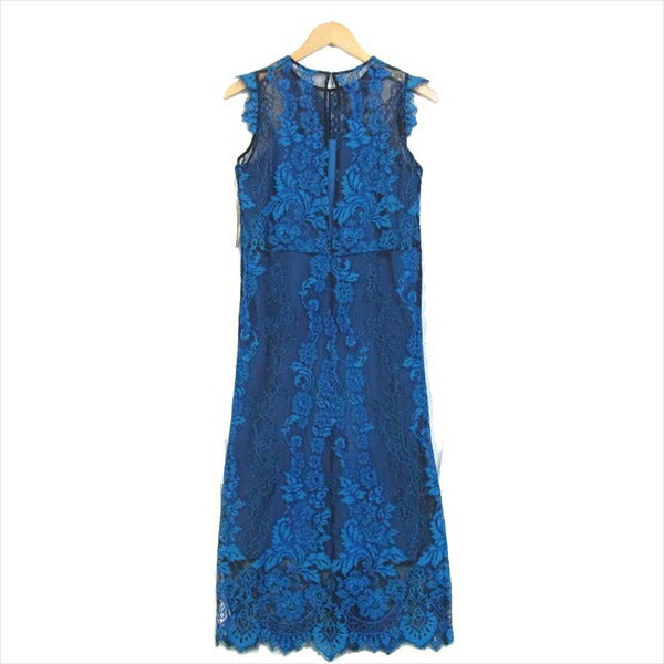 FRAY I.D フレイアイディー FWF0183101 レース ロング レディース ワンピース 青系 1【新古品】【未使用】【中古】
