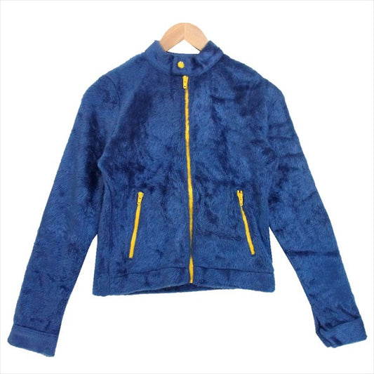 HYSTERIC GLAMOUR ヒステリックグラマー 3CJ-0230 フリース シングル ライダース フリース ジャケット 青系 F【中古】