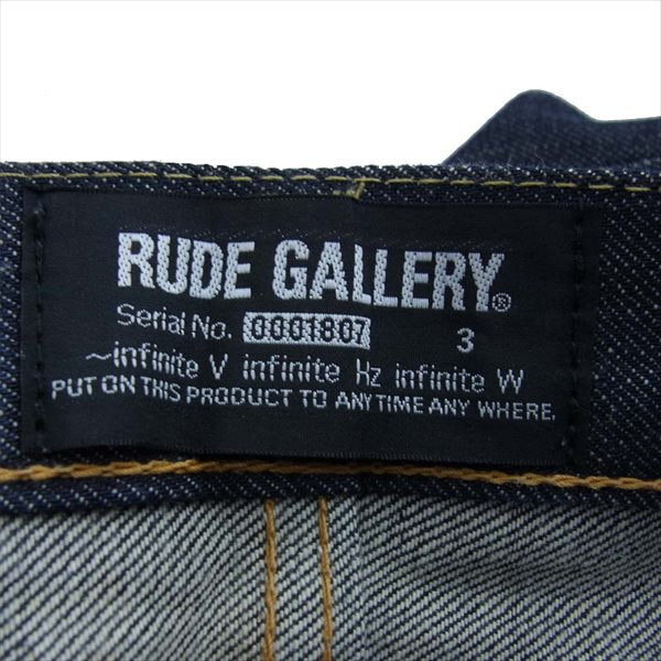 RUDE GALLERY ルードギャラリー Lot5002 ボタンフライ スリム デニム パンツ インディゴブルー系 30【極上美品】【中古】