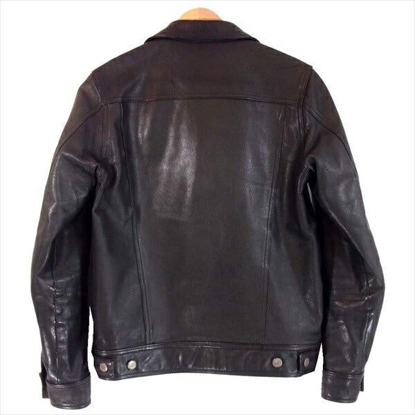 RUDE GALLERY ルードギャラリー GOAT SKIN ゴートスキン レザー ジャケット ボタン刻印 レザー ジャケット 黒系 M【中古】