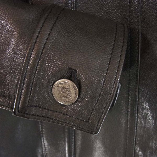 RUDE GALLERY ルードギャラリー GOAT SKIN ゴートスキン レザー ジャケット ボタン刻印 レザー ジャケット 黒系 M【中古】