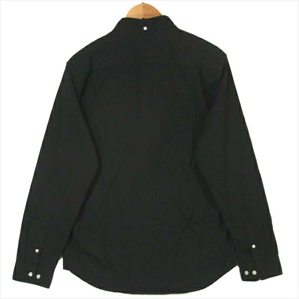 Supreme シュプリーム 16SS Tonal Seersucker Shirt コットン 中国製 シアサッカー 長袖シャツ ブラック系 M【中古】