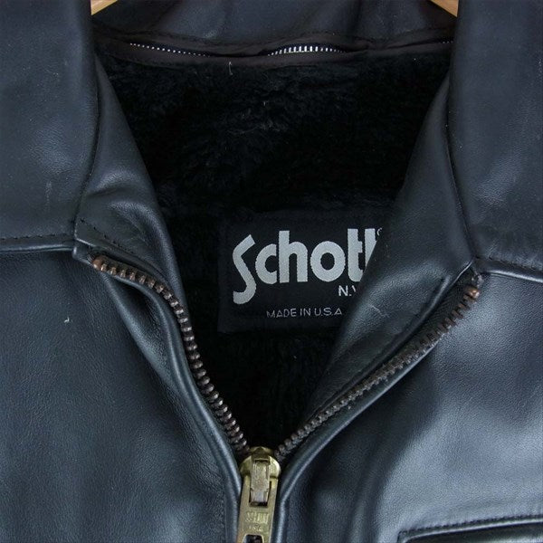 schott ショット AT101E ライナー付 シングルライダース ジャケット ブラック系 42【中古】