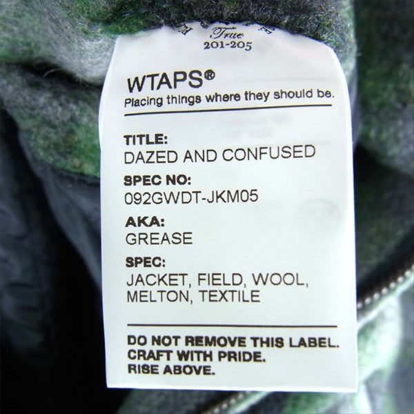 WTAPS ダブルタップス 092GWDT-JKM05 GREASE ウール ジャケット グリーン系 L【中古】
