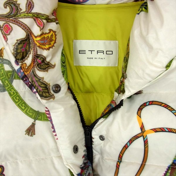 ETRO エトロ 182-13062-9028 via spartaco 3 ダウン レディース ジャケット ホワイト系 40【新古品】【未使用】【中古】
