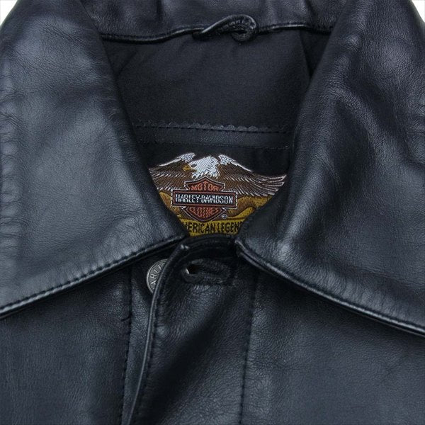HARLEY DAVIDSON ハーレーダビッドソン 40132 2ndタイプ ライダーズ レザー ライダース ジャケット ブラック系 M【中古】