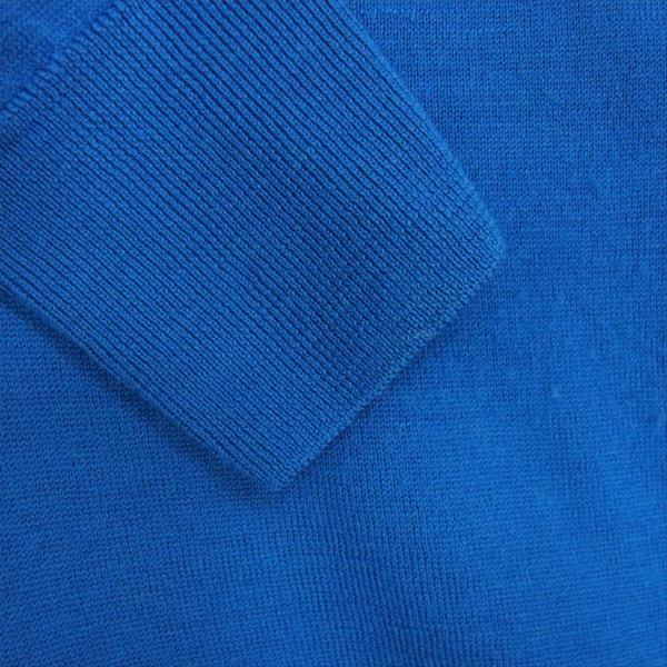 JOHN SMEDLEY ジョンスメドレー Vネック 無地 薄手 イギリス製 セーター ニット ブルー系 S【中古】