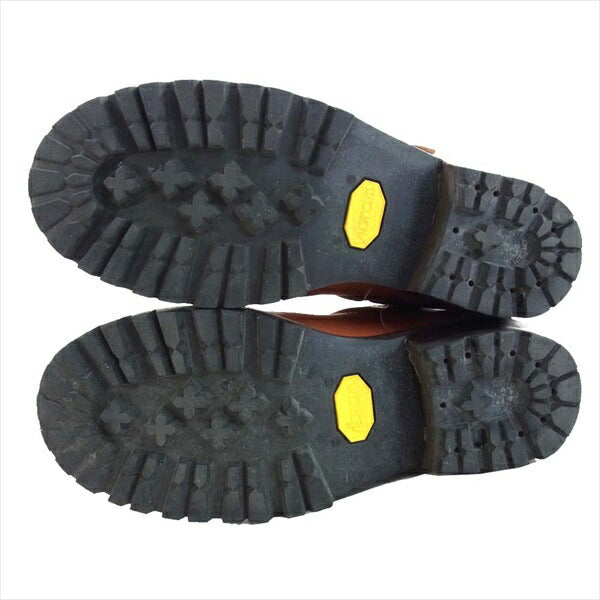 THE FLAT HEAD ザフラットヘッド Vibram ビブラムソール ベルト レザー エンジニア ブーツ ライトブラウン系 30　24 2/1【中古】