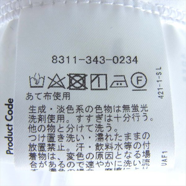 アダーエラー 19SS Manteau Shirt コットン 長袖 オーバーサイズ シャツ 白系 FREE【極上美品】【中古】