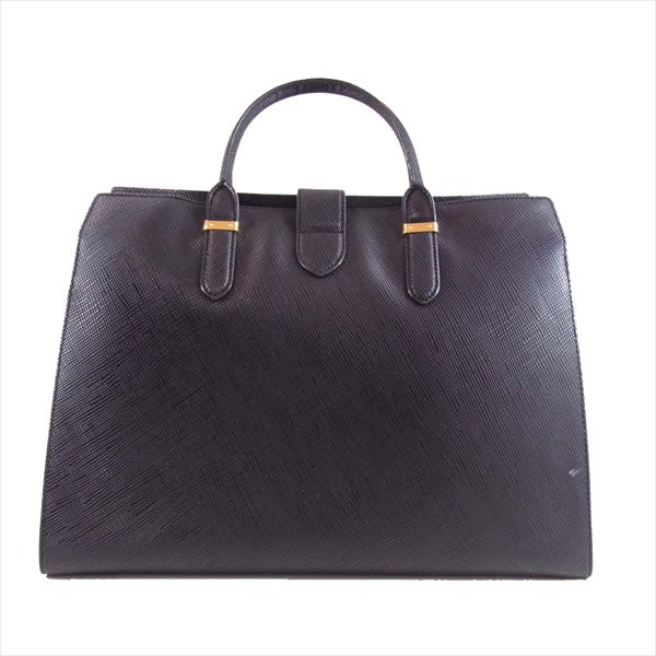 RALPH LAUREN ラルフローレン RLL 型押し 2WAY ショルダー ハンド バッグ 黒系【中古】