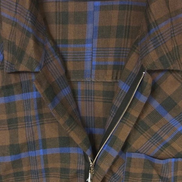 my beautiful land let マイビューティフルランドレット WM01-SH192011 brushed tartan check short blouson チェック ブルゾン ブラウン系 1【極上美品】【中古】