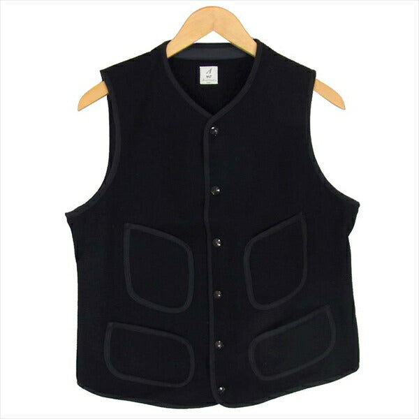 アナトミカ 530-522-08 BROWNS BEACH VEST ビーチ クロス ベスト ジレ ネイビー系 40【美品】【中古】