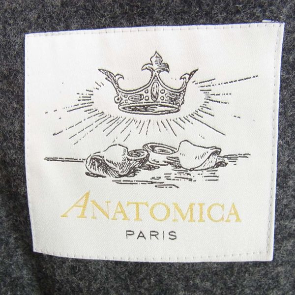 アナトミカ 530-542-03 SINGLE RAGLAN VII LODEN シングル ラグラン ローデン コート グレー系 46【美品】【中古】
