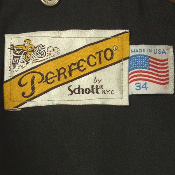 schott ショット 621 編み上げ アメリカ製 ダブル ライダース ジャケット ブラック系 34【中古】