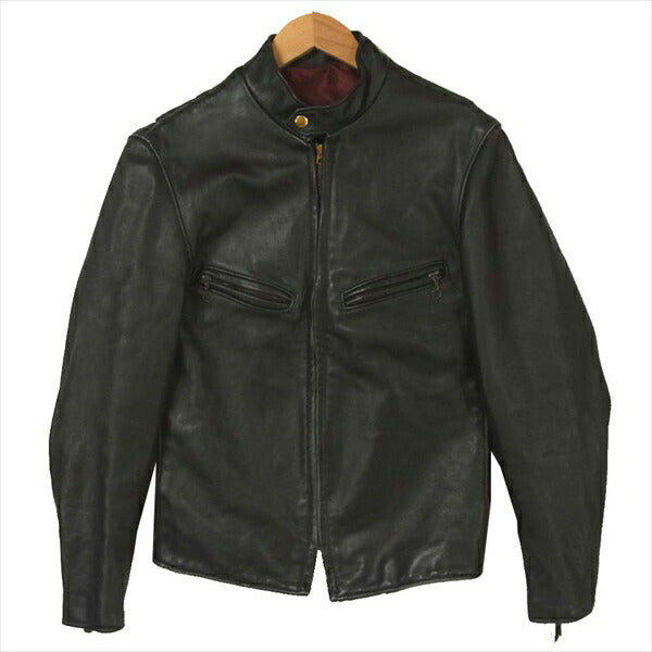 schott ショット 641XX 60s復刻 カウレザー シングル ライダース ジャケット ブラック系 34【中古】