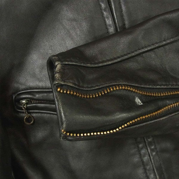 schott ショット 641XX 60s復刻 カウレザー シングル ライダース ジャケット ブラック系 34【中古】