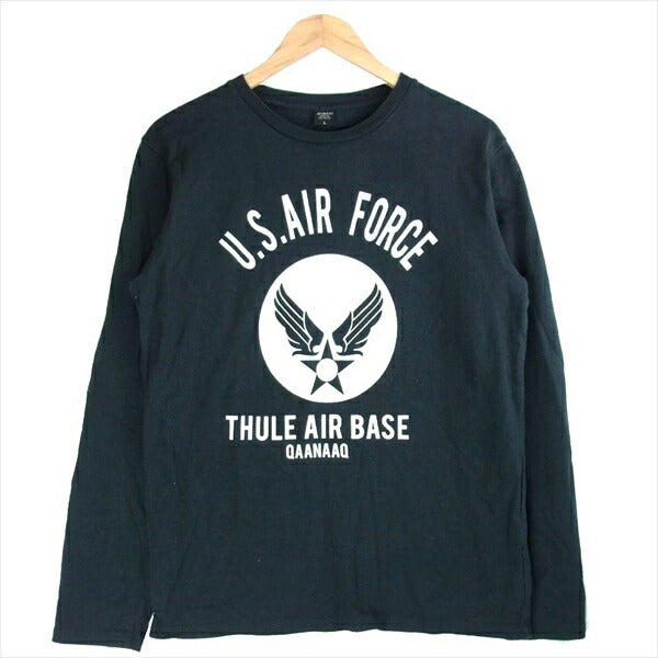 AVIREX アヴィレックス 6163478 HEAVY WEIGHT LS/TEE "AIR FORCE" Tシャツ ブラック系 L【中古】