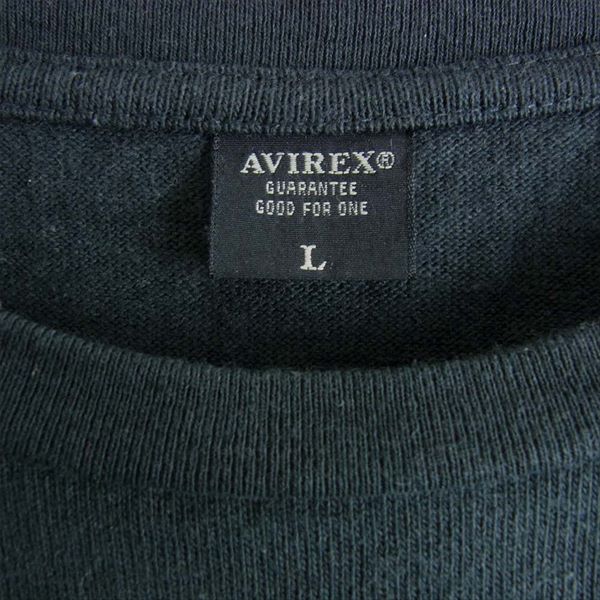 AVIREX アヴィレックス 6163478 HEAVY WEIGHT LS/TEE "AIR FORCE" Tシャツ ブラック系 L【中古】