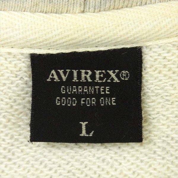 AVIREX アヴィレックス 6163490 AIR CORPS CUSTOM SWEAT PARKA エアコープス カスタム スウェット ジップ パーカー グレー系 L【中古】