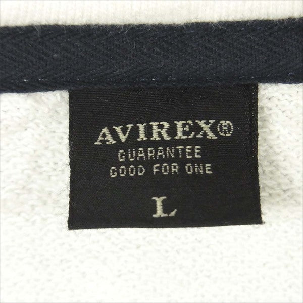 AVIREX アヴィレックス 6163354 BLUE ANGELS STAND ZIP SWEAT ブルーエンジェル スタンドジップ スウェット ジャケット オフホワイト系 L【中古】
