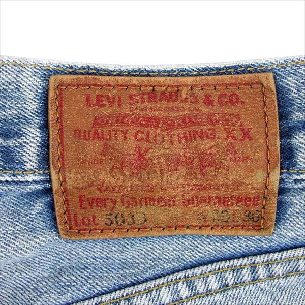 Levi's リーバイス 503B ビックE 赤耳 セルビッチ ボタン裏J22 デニムパンツ 水色系 29【中古】