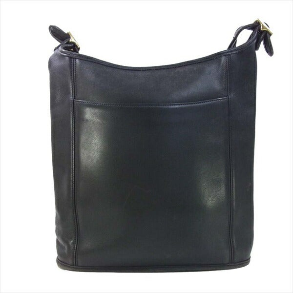 COACH コーチ 9060 スリム ダッフル レザー レディース ショルダーバッグ ブラック系 -【中古】