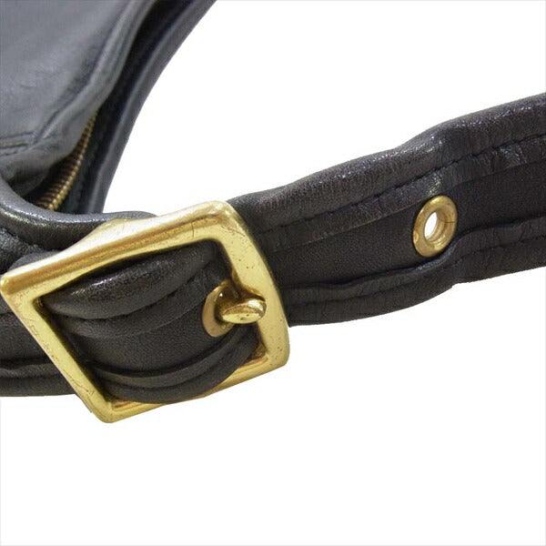 COACH コーチ 9060 スリム ダッフル レザー レディース ショルダーバッグ ブラック系 -【中古】