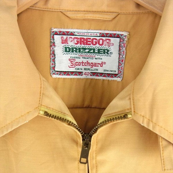 McGregor マックレガー USA製 60s SERVAL ジップ ジャケット イエロー系 42【中古】