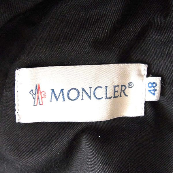 MONCLER モンクレール PANTALONE SPORTIVO トラウザー パンツ ブラック系 48【中古】