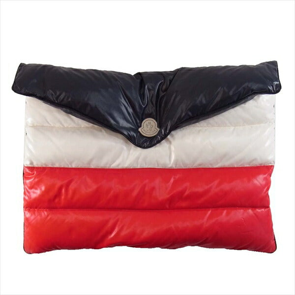 MONCLER モンクレール BUSTA PIUMINO トリコロール ダウン クラッチ バッグ マルチカラー系【中古】