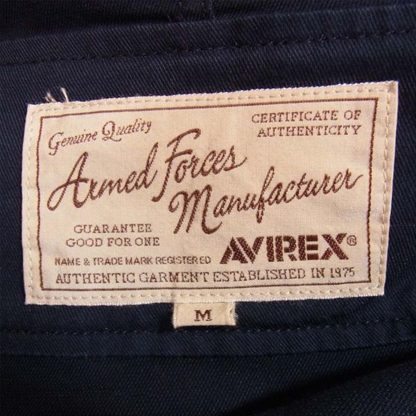 AVIREX アヴィレックス 6182235 COOL MAX CUSTOM HOODED JACKET クールマックス カスタム フーデッド ミリタリー ジャケット ネイビー系 M【中古】