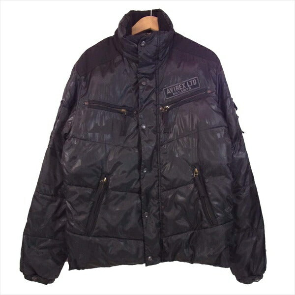 AVIREX アヴィレックス 6142194  LANGLEY PADDING JACKET パディング ジャケット ブラック系 M【中古】