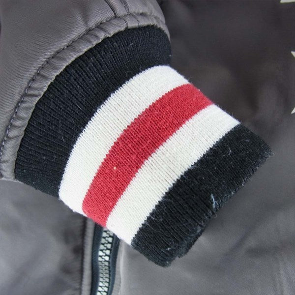 AVIREX アヴィレックス 6152168 NYLON ZIP AWARD JACKET ナイロンジップアワード ジャケット チャコール系 L【中古】