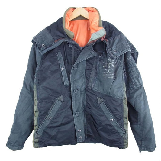 AVIREX アヴィレックス 6112041 N-2 3WAYカスタム ジャケット ブラック系 M【中古】